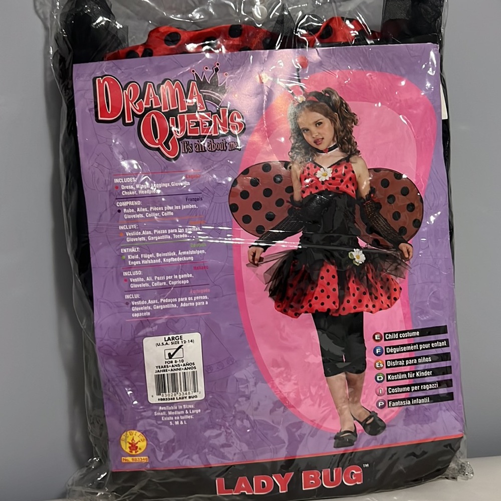 Drama Queen Lady Bug HalloweenCostume size L🐞